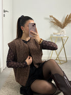 Gilet sans manches Soléa - Marron