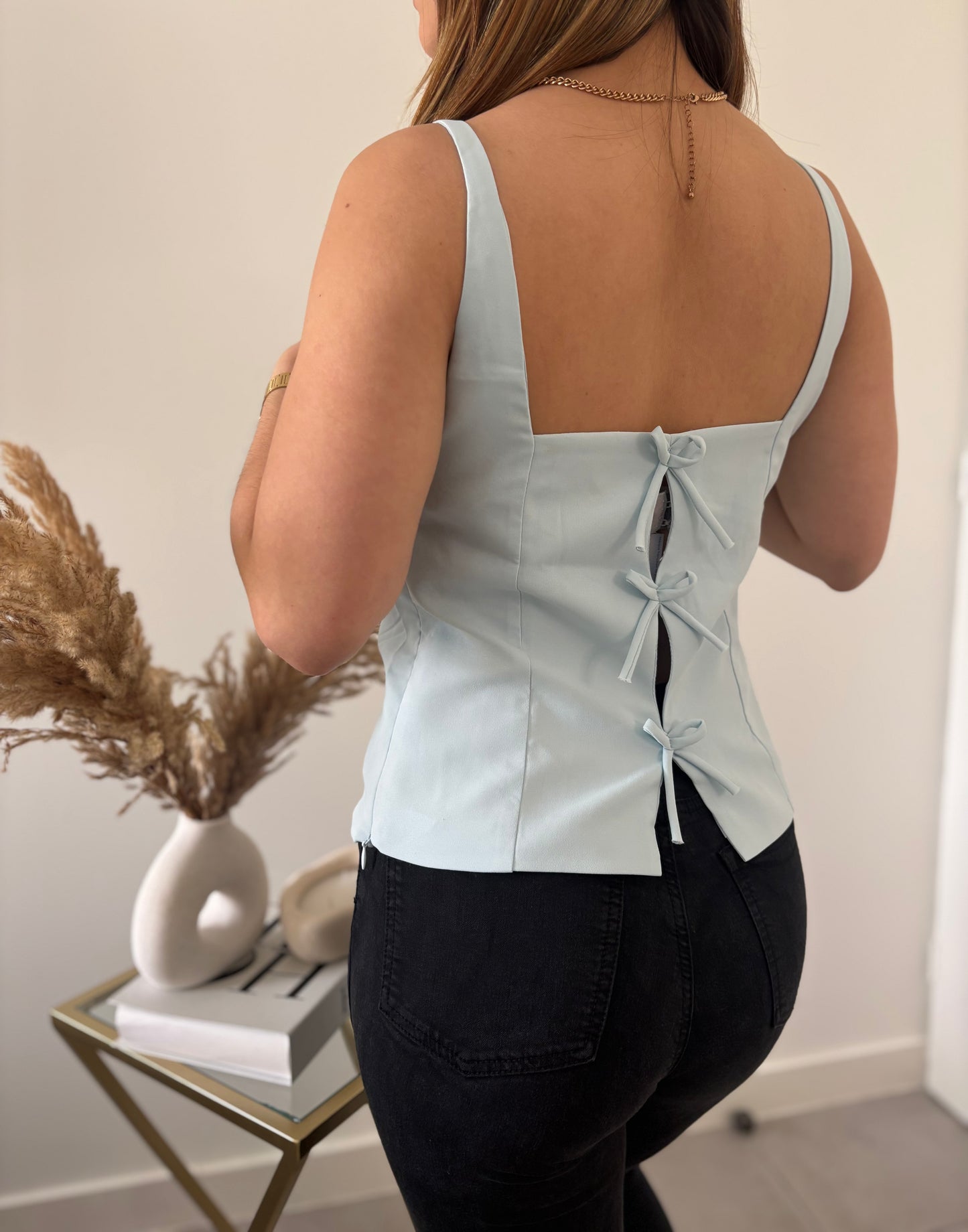 Top à noeuds Éva - Bleu