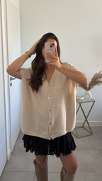 Gilet sans manches Cécilia - Beige