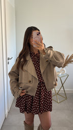 Veste courte effet suédine