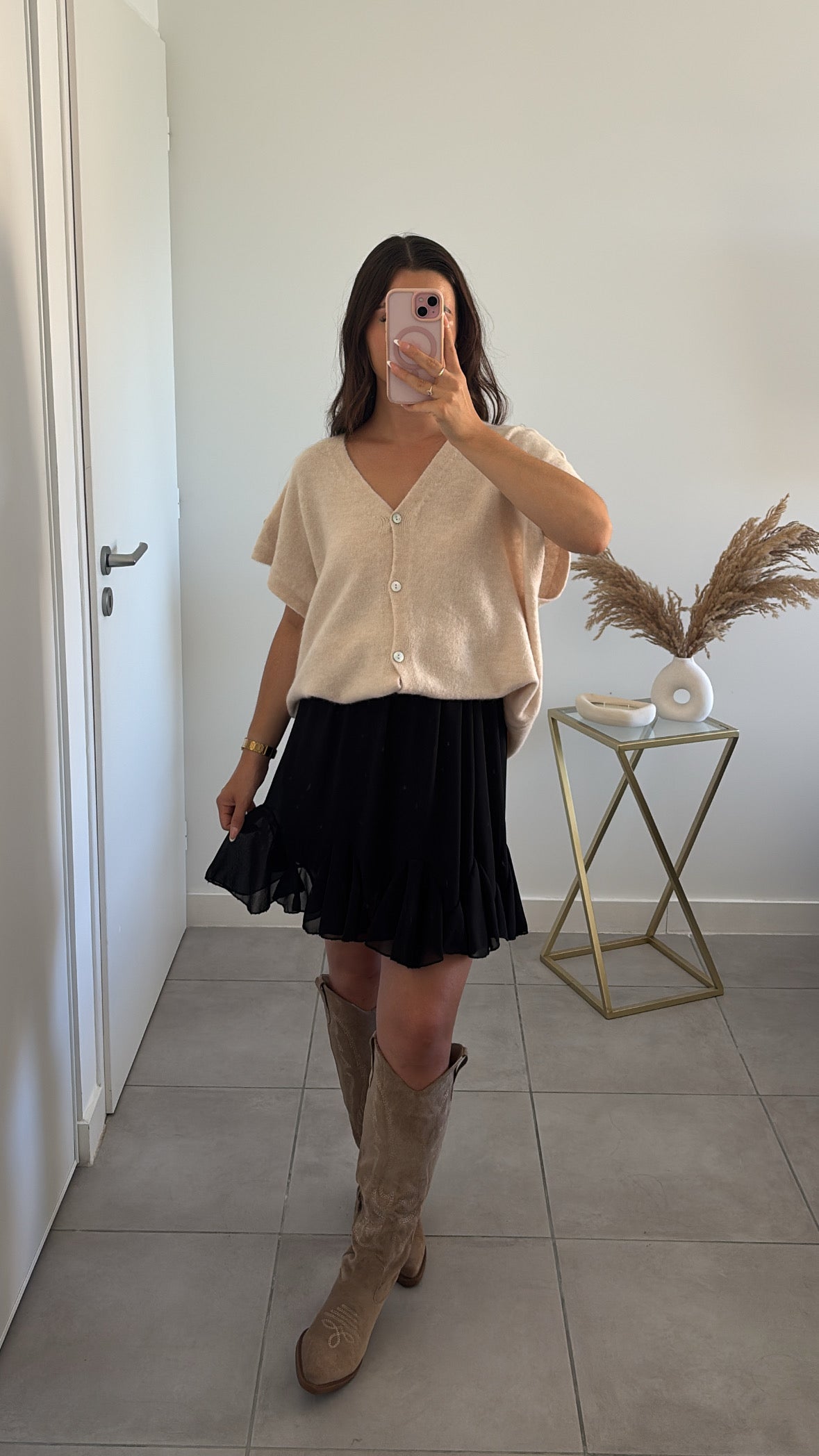 Gilet sans manches Cécilia - Beige
