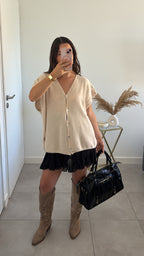 Gilet sans manches Cécilia - Beige