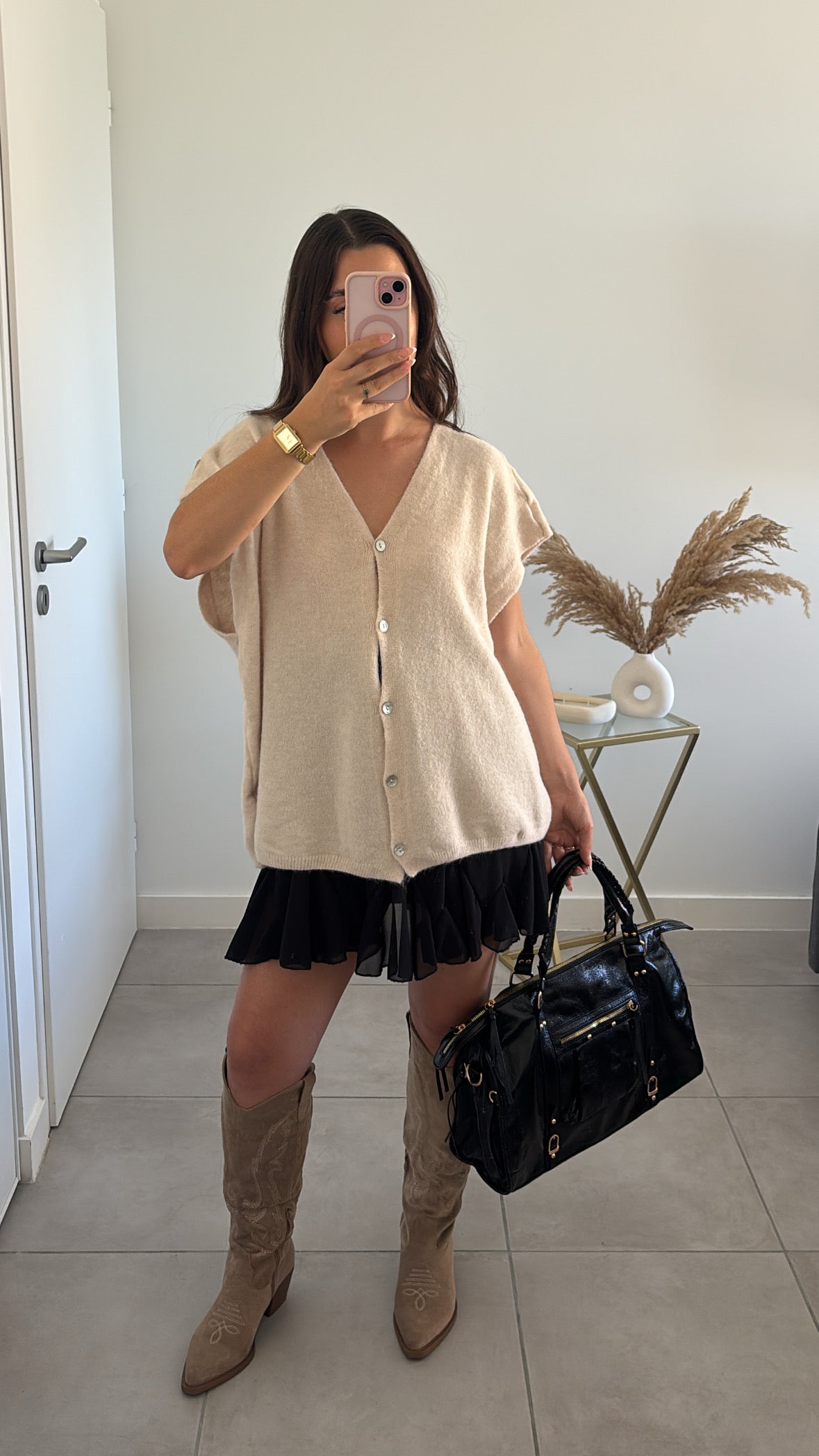 Gilet sans manches Cécilia - Beige