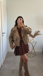 Veste courte effet suédine
