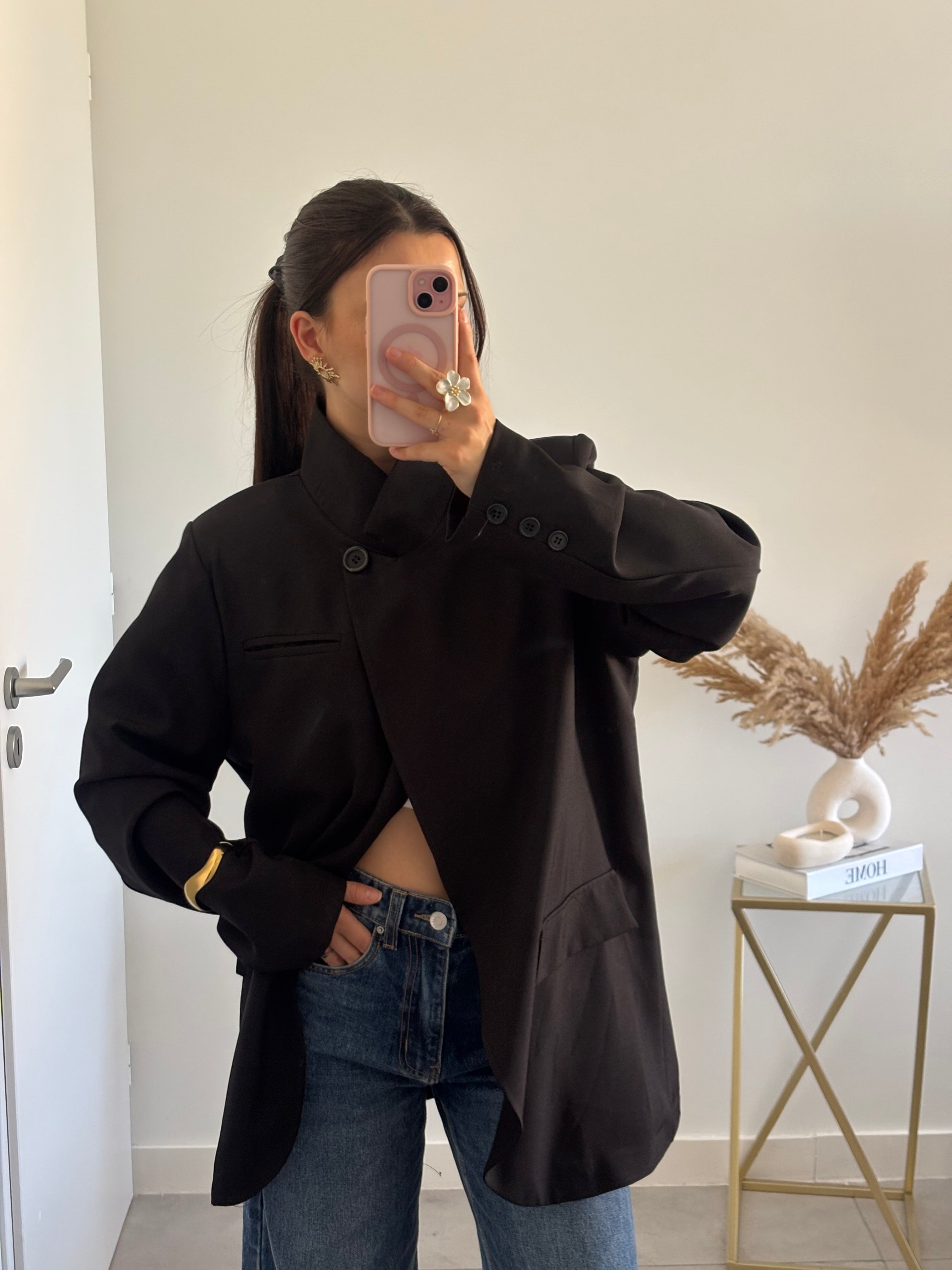 Blazer asymétrique - Noir