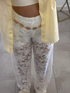 Pantalon dentelle - Blanc