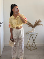 Pantalon dentelle - Blanc