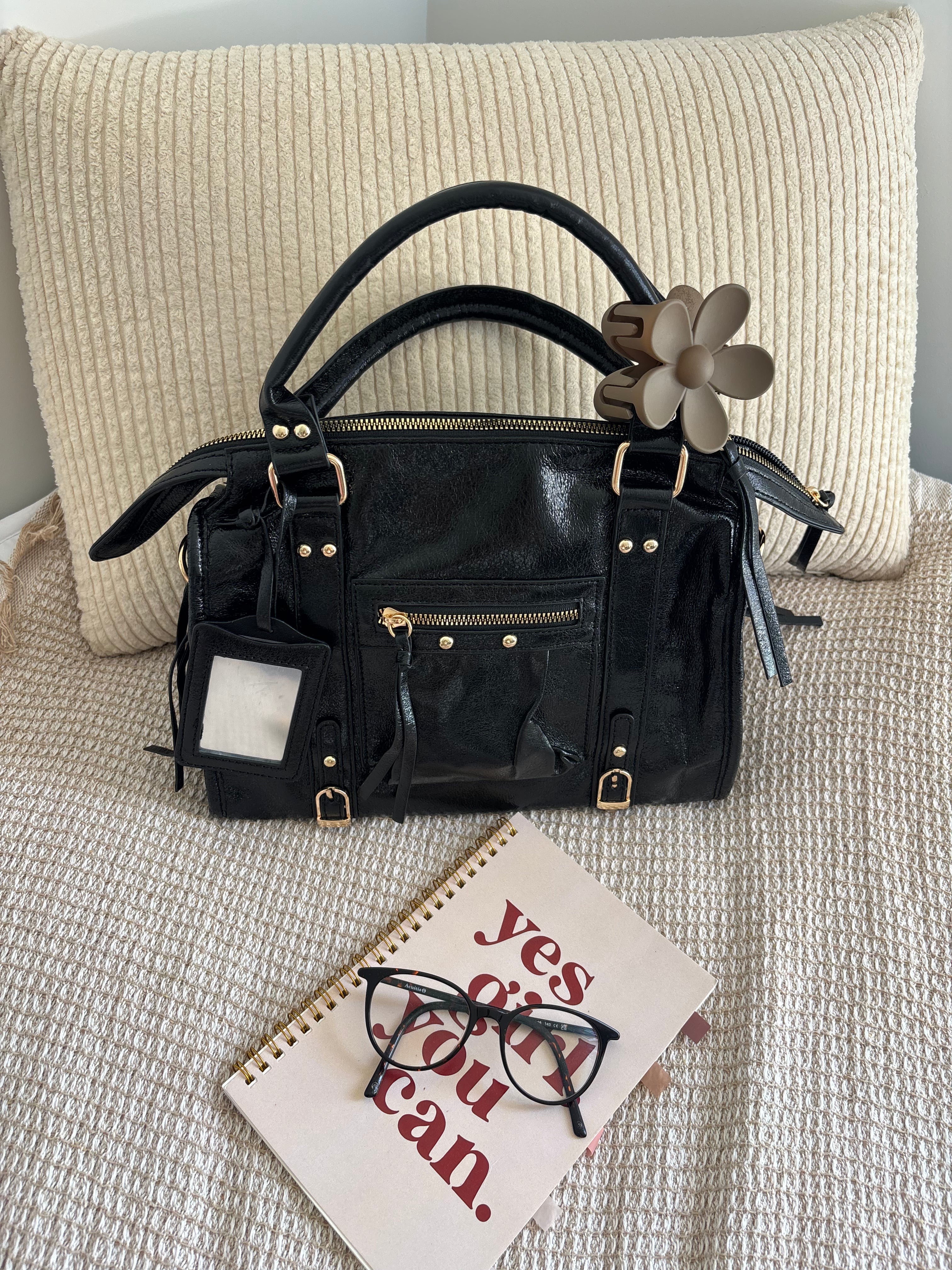 Sac Rosa - Noir Brillant