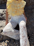 Pantalon dentelle - Blanc