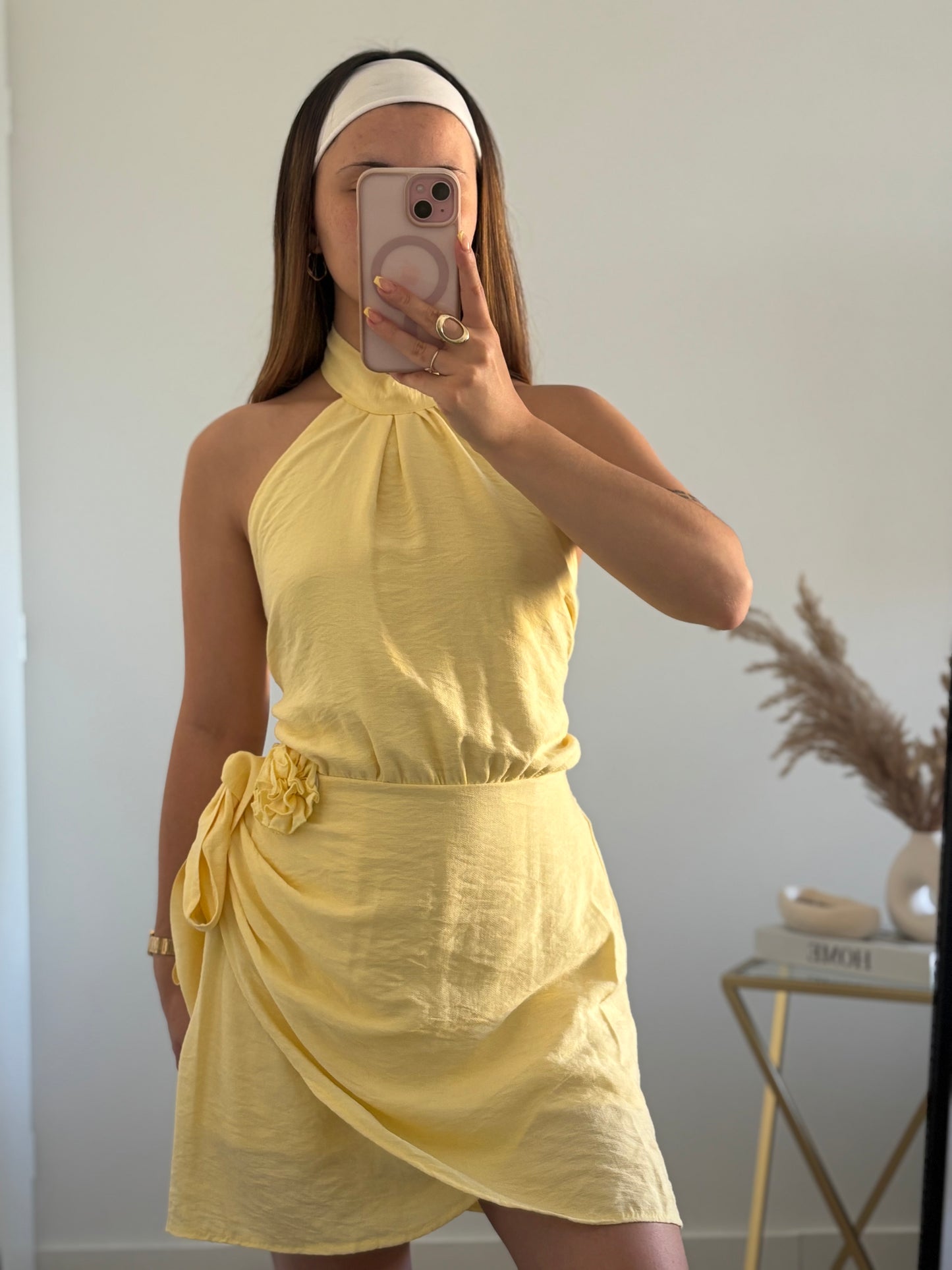 Robe short Flora - Jaune