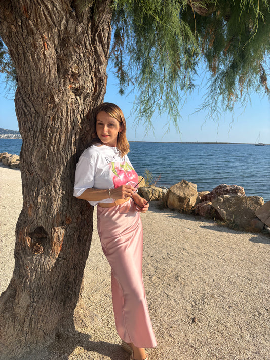 Jupe longue Luna - Rose
