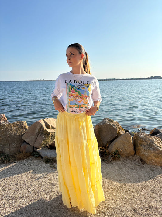 Jupe en voile Inès - Jaune